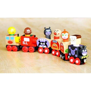 Planet Gates Wooden toy 6pcs Cars Magnetic small Cartoon Train magnetic bread superman, Wood Educational Kids Classic Train toy