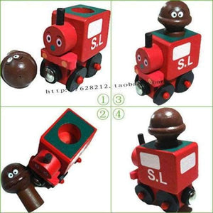 Planet Gates Wooden toy 6pcs Cars Magnetic small Cartoon Train magnetic bread superman, Wood Educational Kids Classic Train toy