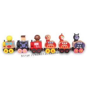 Wooden toy 6pcs Cars Magnetic small Cartoon Train magnetic bread superman, Wood Educational Kids Classic Train toy - Planet Gates