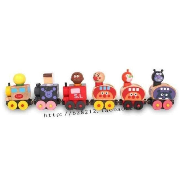 Wooden toy 6pcs Cars Magnetic small Cartoon Train magnetic bread superman, Wood Educational Kids Classic Train toy - Planet Gates
