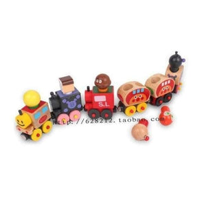 Planet Gates Wooden toy 6pcs Cars Magnetic small Cartoon Train magnetic bread superman, Wood Educational Kids Classic Train toy