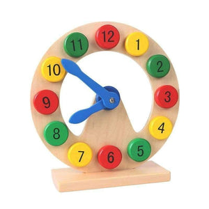 Planet Gates Wooden Toys Learn to Tell Time Wooden Digital Clock Montessori Teaching Aids Kids Baby Early Learning Toys for children