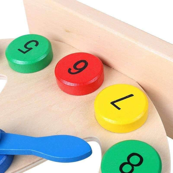 Planet Gates Wooden Toys Learn to Tell Time Wooden Digital Clock Montessori Teaching Aids Kids Baby Early Learning Toys for children