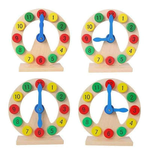 Planet Gates Wooden Toys Learn to Tell Time Wooden Digital Clock Montessori Teaching Aids Kids Baby Early Learning Toys for children