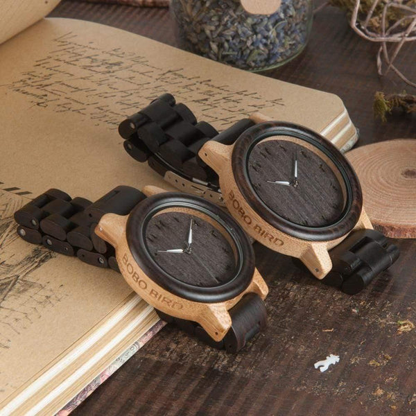 Planet Gates Wooden Watches Eastern Arabic Persian Farsi Numerals Dial Face Watches Ebony Band Watch for Lover's