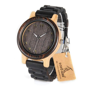 Planet Gates Wooden Watches Eastern Arabic Persian Farsi Numerals Dial Face Watches Ebony Band Watch for Lover's
