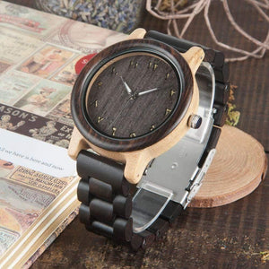 Planet Gates Wooden Watches Eastern Arabic Persian Farsi Numerals Dial Face Watches Ebony Band Watch for Lover's