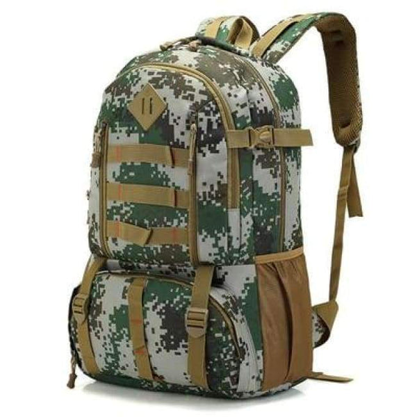 Planet Gates Woodland Digital Tactical Backpack Military Army Mochila 50L For Hiking Hunting Backpack Tourist Rucksack Sports Camo Bag
