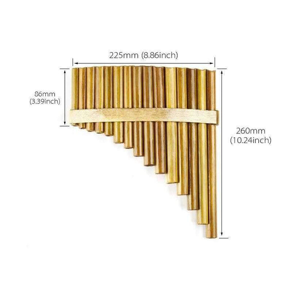Planet Gates Woodwind  bignner Pan Flute 15 Pipes Handmade Bamboo Flauta pan pipes Handmade Panflutes Flauta Musical Instruments