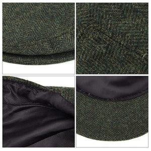 Planet Gates Wool Tweed Herringbone Irish Cap Men Women Beret Cabbie Driver Hat Golf Ivy Flat Hats Green Black Yellow 200