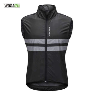 Planet Gates WOSAWE Reflective Cycling Vests Sleeveless Windproof Shirts MTB Road Bike Bicycle Jersey Top Cycle Clothing Wind Coat