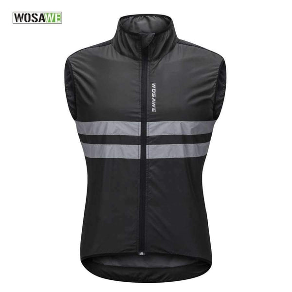 Planet Gates WOSAWE Reflective Cycling Vests Sleeveless Windproof Shirts MTB Road Bike Bicycle Jersey Top Cycle Clothing Wind Coat