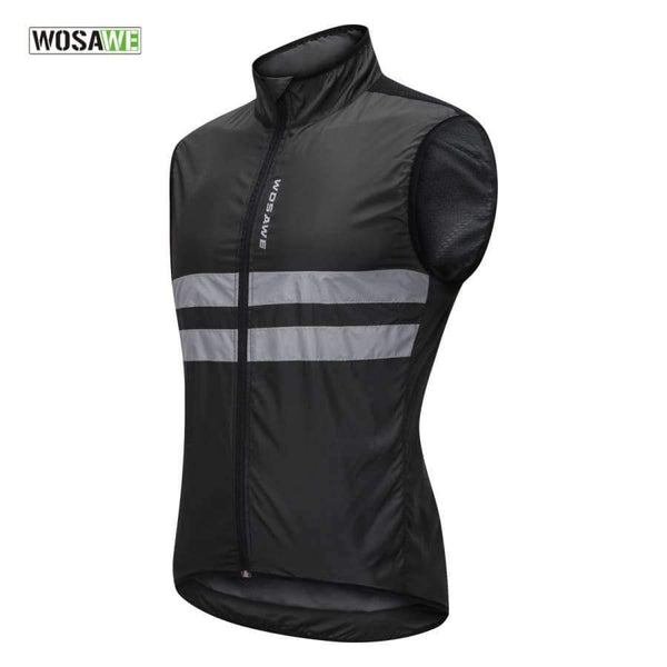 Planet Gates WOSAWE Reflective Cycling Vests Sleeveless Windproof Shirts MTB Road Bike Bicycle Jersey Top Cycle Clothing Wind Coat