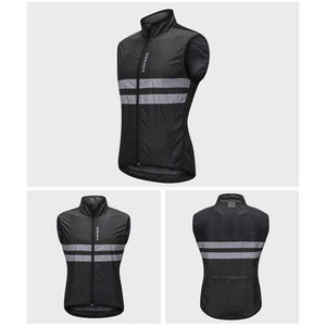 Planet Gates WOSAWE Reflective Cycling Vests Sleeveless Windproof Shirts MTB Road Bike Bicycle Jersey Top Cycle Clothing Wind Coat