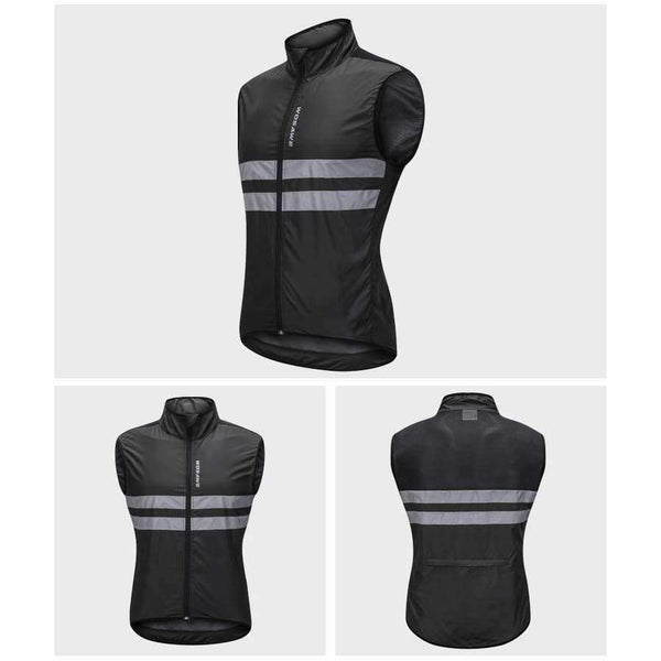 Planet Gates WOSAWE Reflective Cycling Vests Sleeveless Windproof Shirts MTB Road Bike Bicycle Jersey Top Cycle Clothing Wind Coat