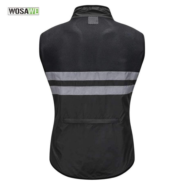 Planet Gates WOSAWE Reflective Cycling Vests Sleeveless Windproof Shirts MTB Road Bike Bicycle Jersey Top Cycle Clothing Wind Coat