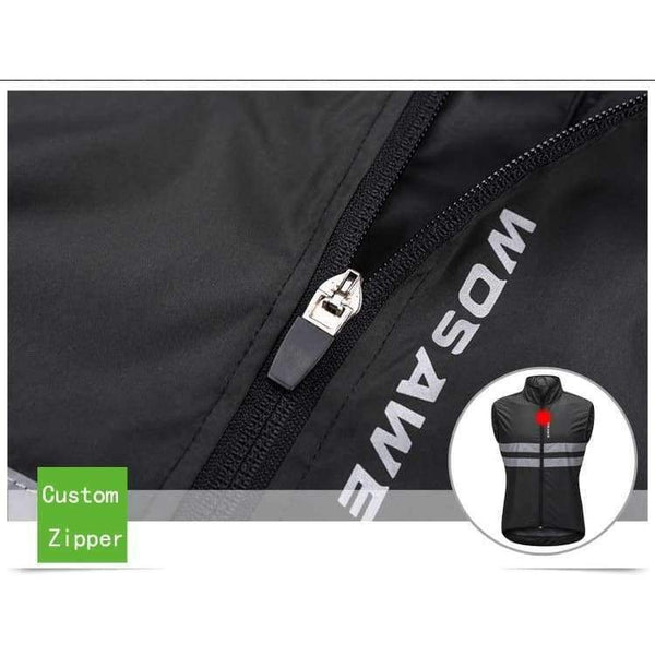 Planet Gates WOSAWE Reflective Cycling Vests Sleeveless Windproof Shirts MTB Road Bike Bicycle Jersey Top Cycle Clothing Wind Coat