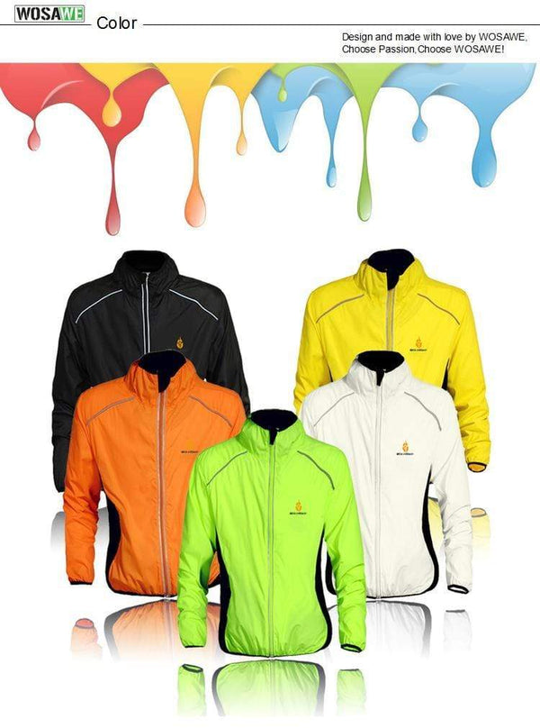 Planet Gates WOSAWE Windproof Cycling Jackets Men Women Riding Waterproof Bicycle Clothing Bike Long Sleeve Jerseys Sleeveless Vest Wind Coat