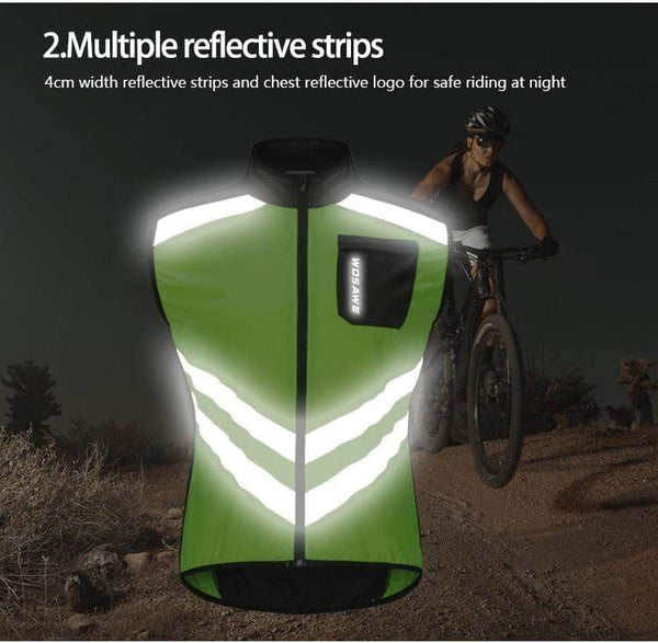 Planet Gates WOSAWE Windproof Cycling Jackets Men Women Riding Waterproof Bicycle Clothing Bike Long Sleeve Jerseys Sleeveless Vest Wind Coat