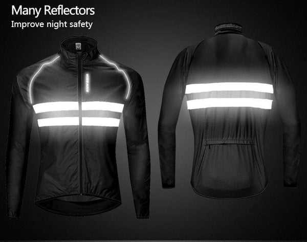 Planet Gates WOSAWE Windproof Cycling Jackets Men Women Riding Waterproof Bicycle Clothing Bike Long Sleeve Jerseys Sleeveless Vest Wind Coat