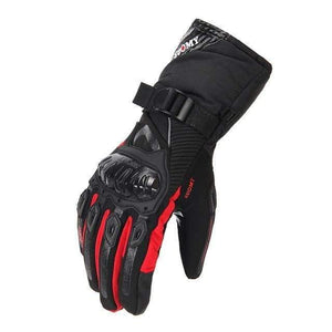 Planet Gates WP-02 Red / M Motorcycle Gloves Men 100% Waterproof Windproof Winter Moto Gloves Touch Screen Gant Moto Guantes Motorbike Riding Gloves
