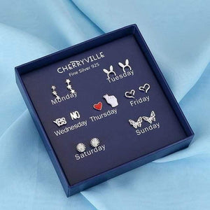 Planet Gates WR060-1 100 Pairs/Set Random Plant Fruit Animal Stud Earrings For Women Girls Kids Jewelry Cute Bear Polymer Clay Earring Set Mix Gifts