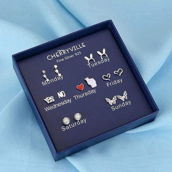 Planet Gates WR060-1 100 Pairs/Set Random Plant Fruit Animal Stud Earrings For Women Girls Kids Jewelry Cute Bear Polymer Clay Earring Set Mix Gifts