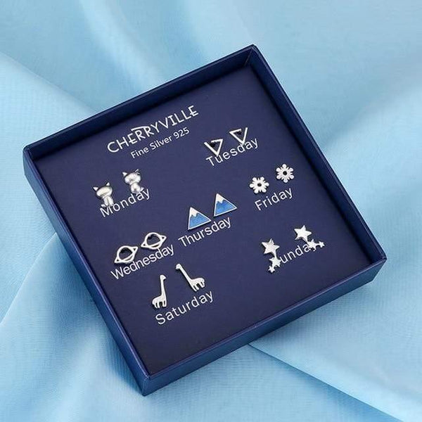 Planet Gates WR060-10 100 Pairs/Set Random Plant Fruit Animal Stud Earrings For Women Girls Kids Jewelry Cute Bear Polymer Clay Earring Set Mix Gifts