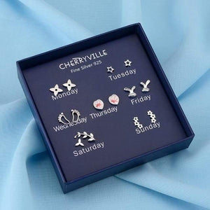 Planet Gates WR060-8 100 Pairs/Set Random Plant Fruit Animal Stud Earrings For Women Girls Kids Jewelry Cute Bear Polymer Clay Earring Set Mix Gifts