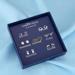 Planet Gates WR061-1 100 Pairs/Set Random Plant Fruit Animal Stud Earrings For Women Girls Kids Jewelry Cute Bear Polymer Clay Earring Set Mix Gifts