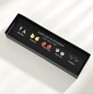 Planet Gates WR115-10 100 Pairs/Set Random Plant Fruit Animal Stud Earrings For Women Girls Kids Jewelry Cute Bear Polymer Clay Earring Set Mix Gifts