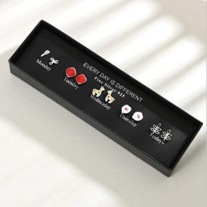 Planet Gates WR115-12 100 Pairs/Set Random Plant Fruit Animal Stud Earrings For Women Girls Kids Jewelry Cute Bear Polymer Clay Earring Set Mix Gifts