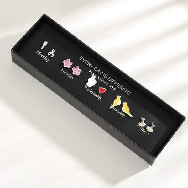 Planet Gates WR115-15 100 Pairs/Set Random Plant Fruit Animal Stud Earrings For Women Girls Kids Jewelry Cute Bear Polymer Clay Earring Set Mix Gifts