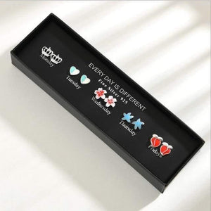 Planet Gates WR115-16 100 Pairs/Set Random Plant Fruit Animal Stud Earrings For Women Girls Kids Jewelry Cute Bear Polymer Clay Earring Set Mix Gifts