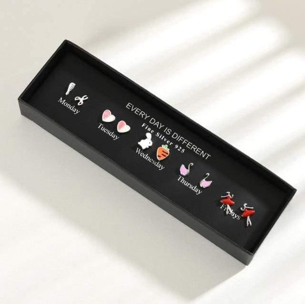 Planet Gates WR115-6 100 Pairs/Set Random Plant Fruit Animal Stud Earrings For Women Girls Kids Jewelry Cute Bear Polymer Clay Earring Set Mix Gifts