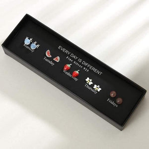 Planet Gates WR115-8 100 Pairs/Set Random Plant Fruit Animal Stud Earrings For Women Girls Kids Jewelry Cute Bear Polymer Clay Earring Set Mix Gifts