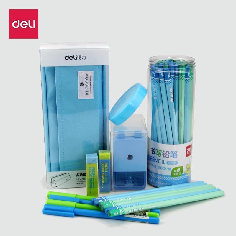 Planet Gates Writing set A Stationery gift set 2B pencils for writing school office supplies cute pencil sharpener big pencil
