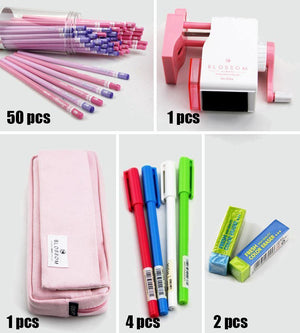 Planet Gates Writing set A Stationery gift set 2B pencils for writing school office supplies cute pencil sharpener big pencil