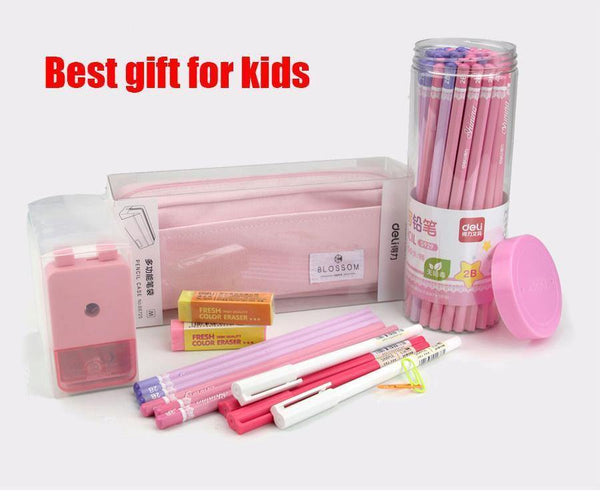 Planet Gates Writing set A Stationery gift set 2B pencils for writing school office supplies cute pencil sharpener big pencil