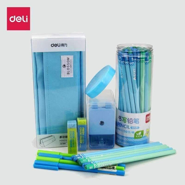 Planet Gates Writing set A Stationery gift set 2B pencils for writing school office supplies cute pencil sharpener big pencil case gel pens