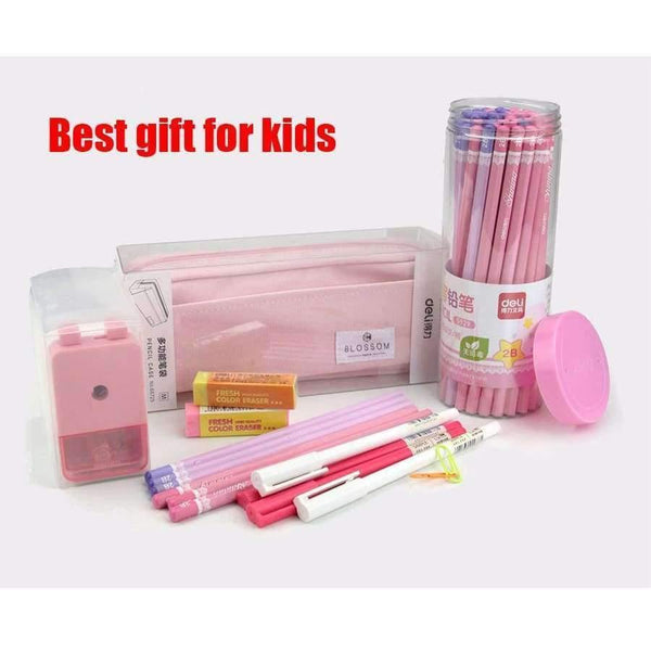 Planet Gates Writing set A Stationery gift set 2B pencils for writing school office supplies cute pencil sharpener big pencil case gel pens