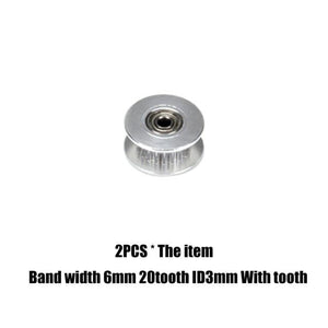 Planet Gates WT ID3X6X20tooth gt2 timing belt pulley 6mm 10mm bandwidth 16 teeth  20 teeth tooth tensioner bore 3mm 4mm 5mm inner hole roller MXL pulley