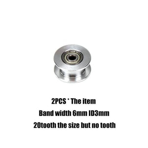 Planet Gates WT ID3X6X20toothless gt2 timing belt pulley 6mm 10mm bandwidth 16 teeth  20 teeth tooth tensioner bore 3mm 4mm 5mm inner hole roller MXL pulley