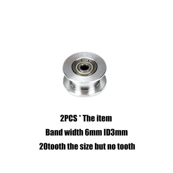 Planet Gates WT ID3X6X20toothless gt2 timing belt pulley 6mm 10mm bandwidth 16 teeth  20 teeth tooth tensioner bore 3mm 4mm 5mm inner hole roller MXL pulley