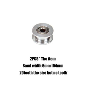 Planet Gates WT ID4X6X20toothless gt2 timing belt pulley 6mm 10mm bandwidth 16 teeth  20 teeth tooth tensioner bore 3mm 4mm 5mm inner hole roller MXL pulley