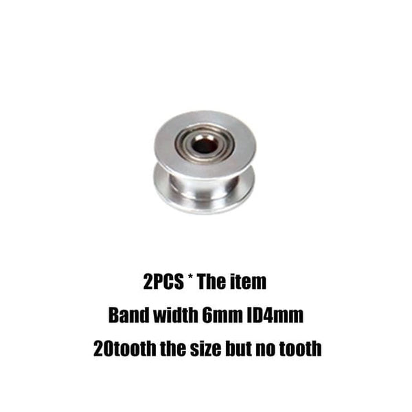 Planet Gates WT ID4X6X20toothless gt2 timing belt pulley 6mm 10mm bandwidth 16 teeth  20 teeth tooth tensioner bore 3mm 4mm 5mm inner hole roller MXL pulley