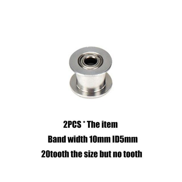 Planet Gates WT ID5X10X20toothles gt2 timing belt pulley 6mm 10mm bandwidth 16 teeth  20 teeth tooth tensioner bore 3mm 4mm 5mm inner hole roller MXL pulley