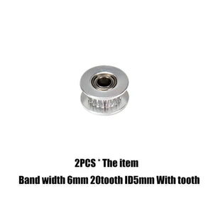 Planet Gates WT ID5X6X20tooth gt2 timing belt pulley 6mm 10mm bandwidth 16 teeth  20 teeth tooth tensioner bore 3mm 4mm 5mm inner hole roller MXL pulley