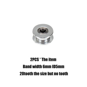 Planet Gates WT ID5X6X20toothless gt2 timing belt pulley 6mm 10mm bandwidth 16 teeth  20 teeth tooth tensioner bore 3mm 4mm 5mm inner hole roller MXL pulley