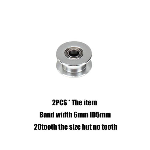 Planet Gates WT ID5X6X20toothless gt2 timing belt pulley 6mm 10mm bandwidth 16 teeth  20 teeth tooth tensioner bore 3mm 4mm 5mm inner hole roller MXL pulley